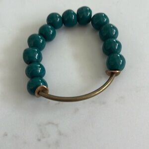 Metal turquoise stone beaded bracelet